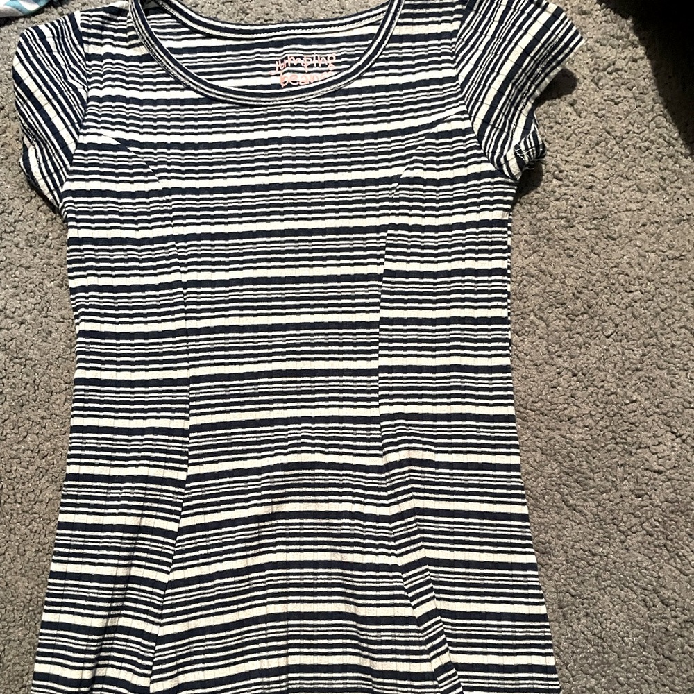 Blue and white toddler dress